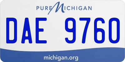 MI license plate DAE9760