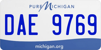 MI license plate DAE9769