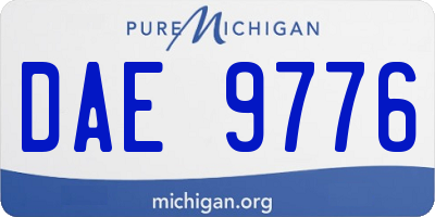 MI license plate DAE9776