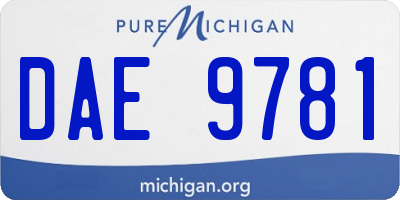 MI license plate DAE9781