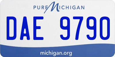 MI license plate DAE9790