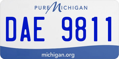 MI license plate DAE9811