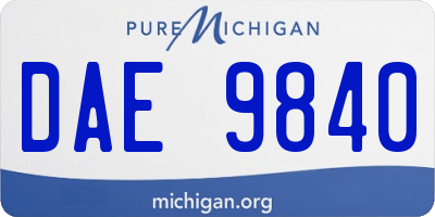 MI license plate DAE9840