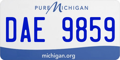 MI license plate DAE9859