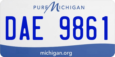 MI license plate DAE9861