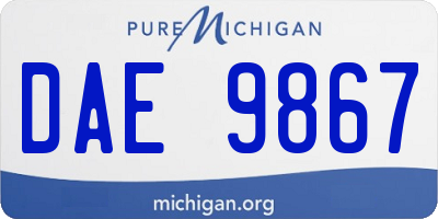 MI license plate DAE9867