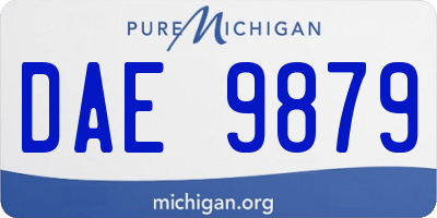 MI license plate DAE9879