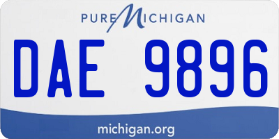 MI license plate DAE9896