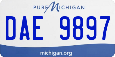 MI license plate DAE9897