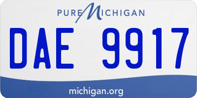 MI license plate DAE9917