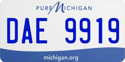 MI license plate DAE9919