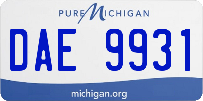 MI license plate DAE9931