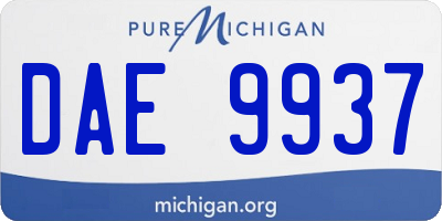 MI license plate DAE9937