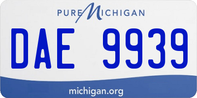 MI license plate DAE9939