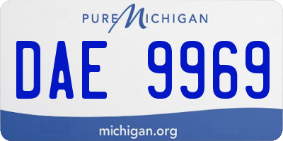 MI license plate DAE9969