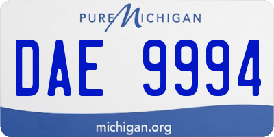 MI license plate DAE9994