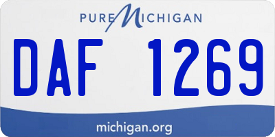 MI license plate DAF1269