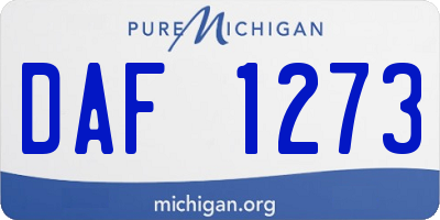 MI license plate DAF1273