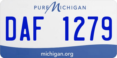 MI license plate DAF1279