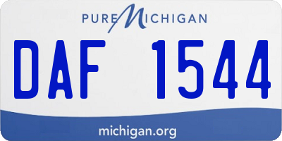 MI license plate DAF1544