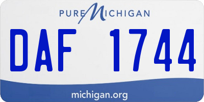 MI license plate DAF1744