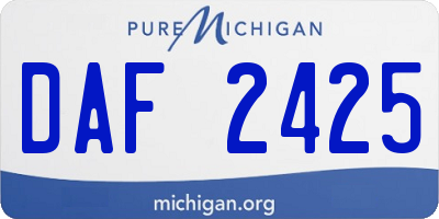 MI license plate DAF2425