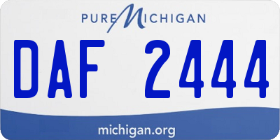MI license plate DAF2444