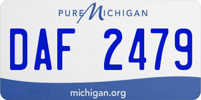 MI license plate DAF2479