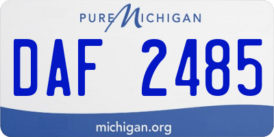 MI license plate DAF2485