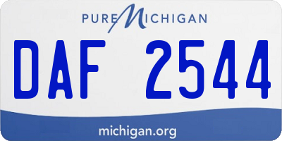 MI license plate DAF2544
