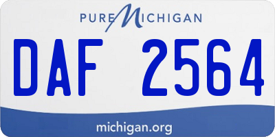 MI license plate DAF2564