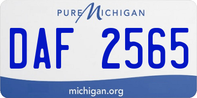 MI license plate DAF2565