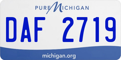 MI license plate DAF2719
