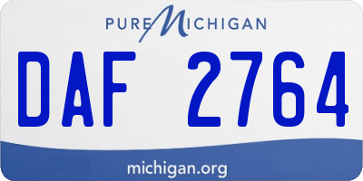 MI license plate DAF2764