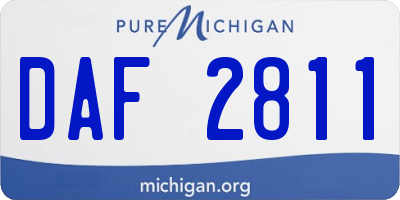 MI license plate DAF2811
