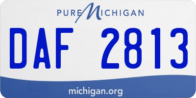 MI license plate DAF2813
