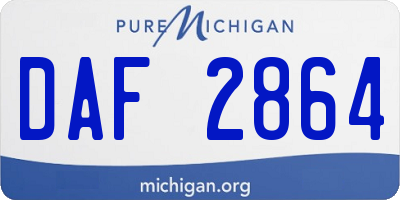MI license plate DAF2864