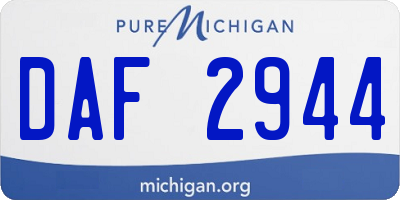 MI license plate DAF2944