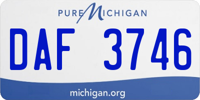 MI license plate DAF3746
