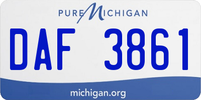 MI license plate DAF3861
