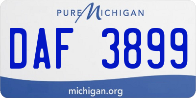 MI license plate DAF3899