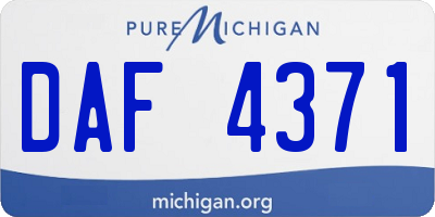 MI license plate DAF4371