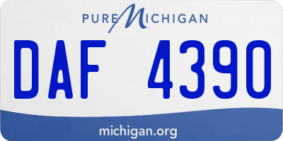 MI license plate DAF4390