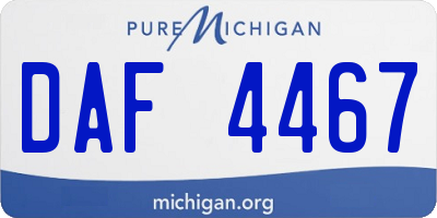 MI license plate DAF4467