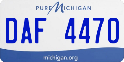 MI license plate DAF4470