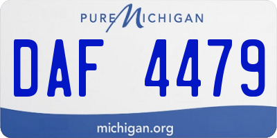 MI license plate DAF4479