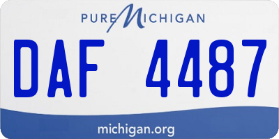 MI license plate DAF4487