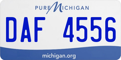 MI license plate DAF4556