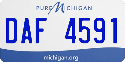 MI license plate DAF4591