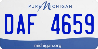 MI license plate DAF4659